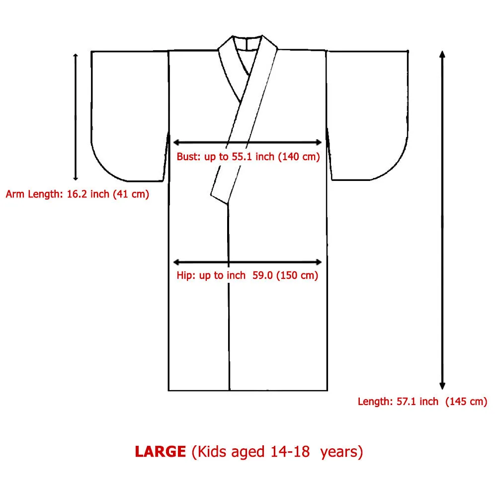 Japanese Tengu Black Kimono Robe Costume for Boys