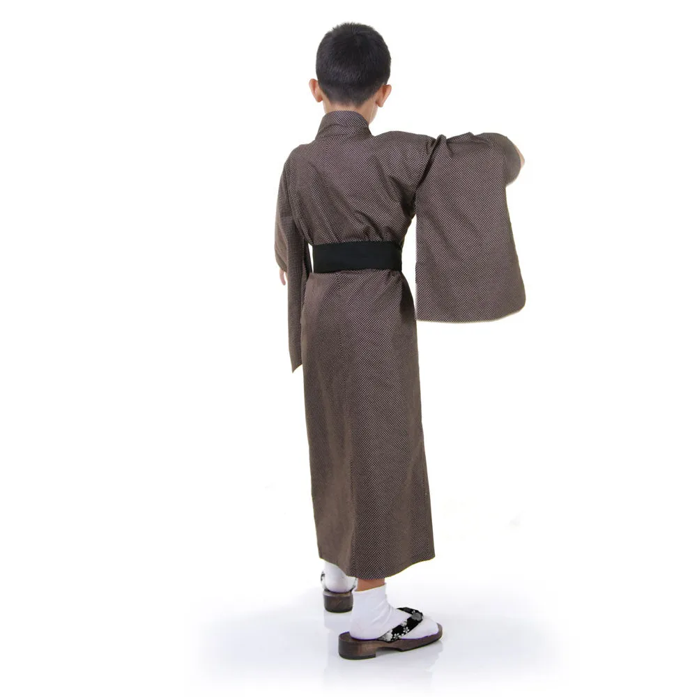 Japanese Tengu Black Kimono Robe Costume for Boys