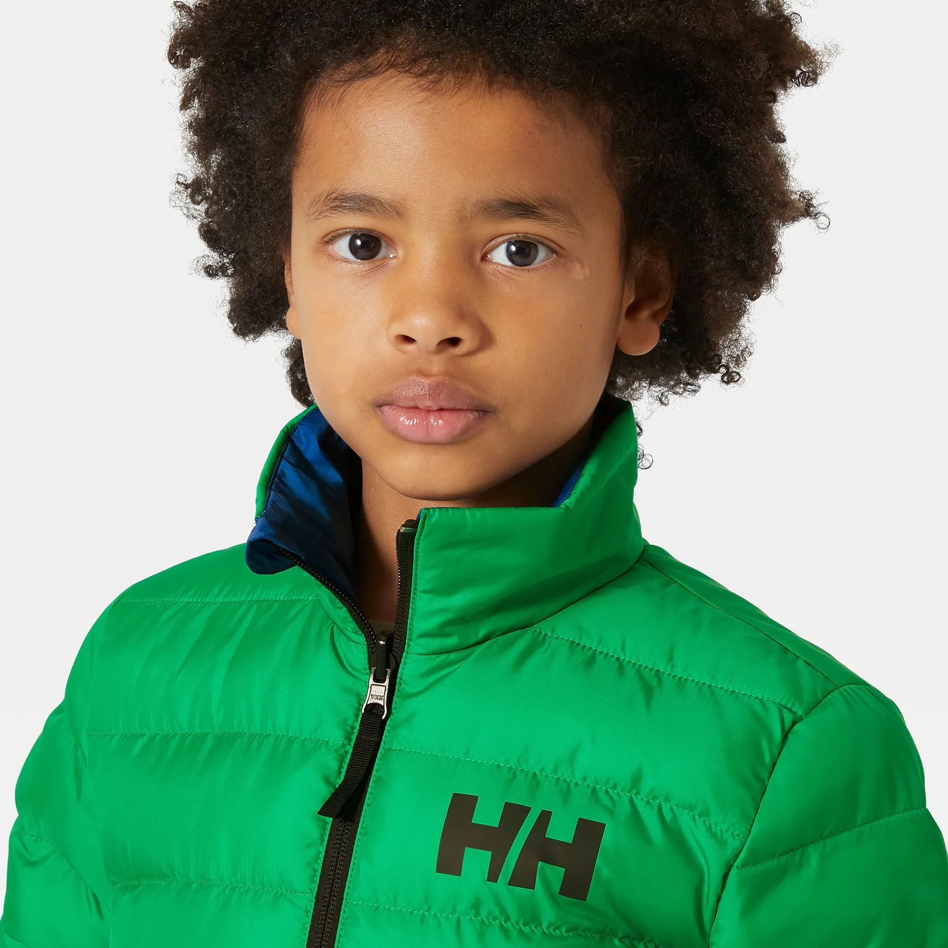 JUNIOR MARKA REVERSIBLE INSULATOR JACKET - BRIGHT GREEN - AGES 8 TO 10