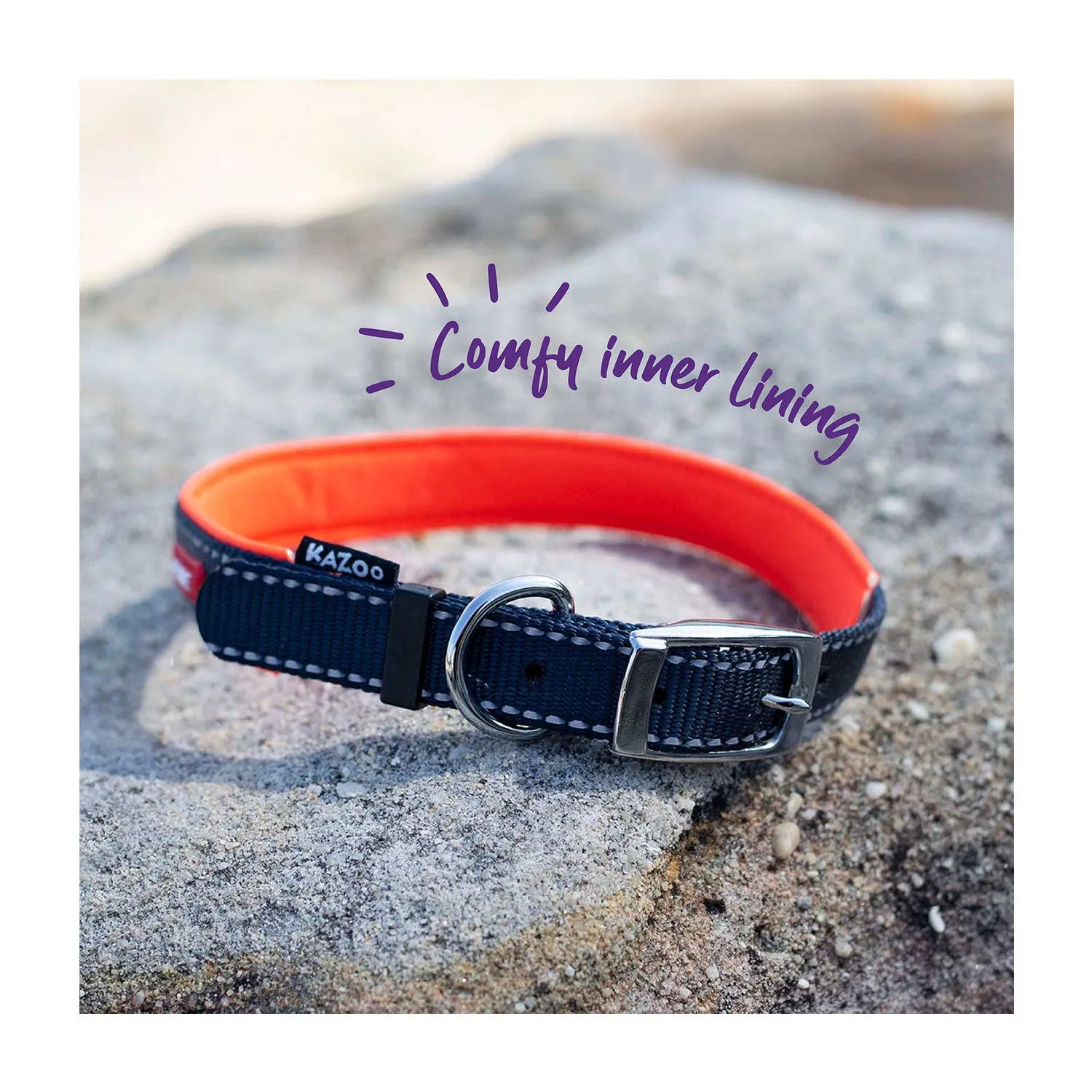 Kazoo Active Dog Collar Slate & Orange