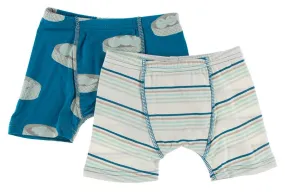 KicKee Pants Culinary Arts Stripe & Seaport Dim Sum Boys Boxer Briefs Set