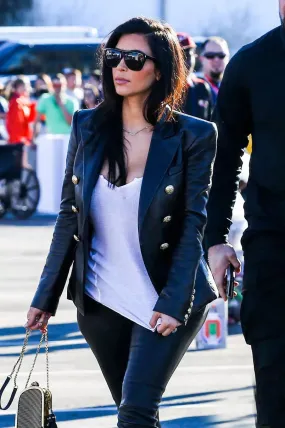 Kim Kardashian Leather Blazer