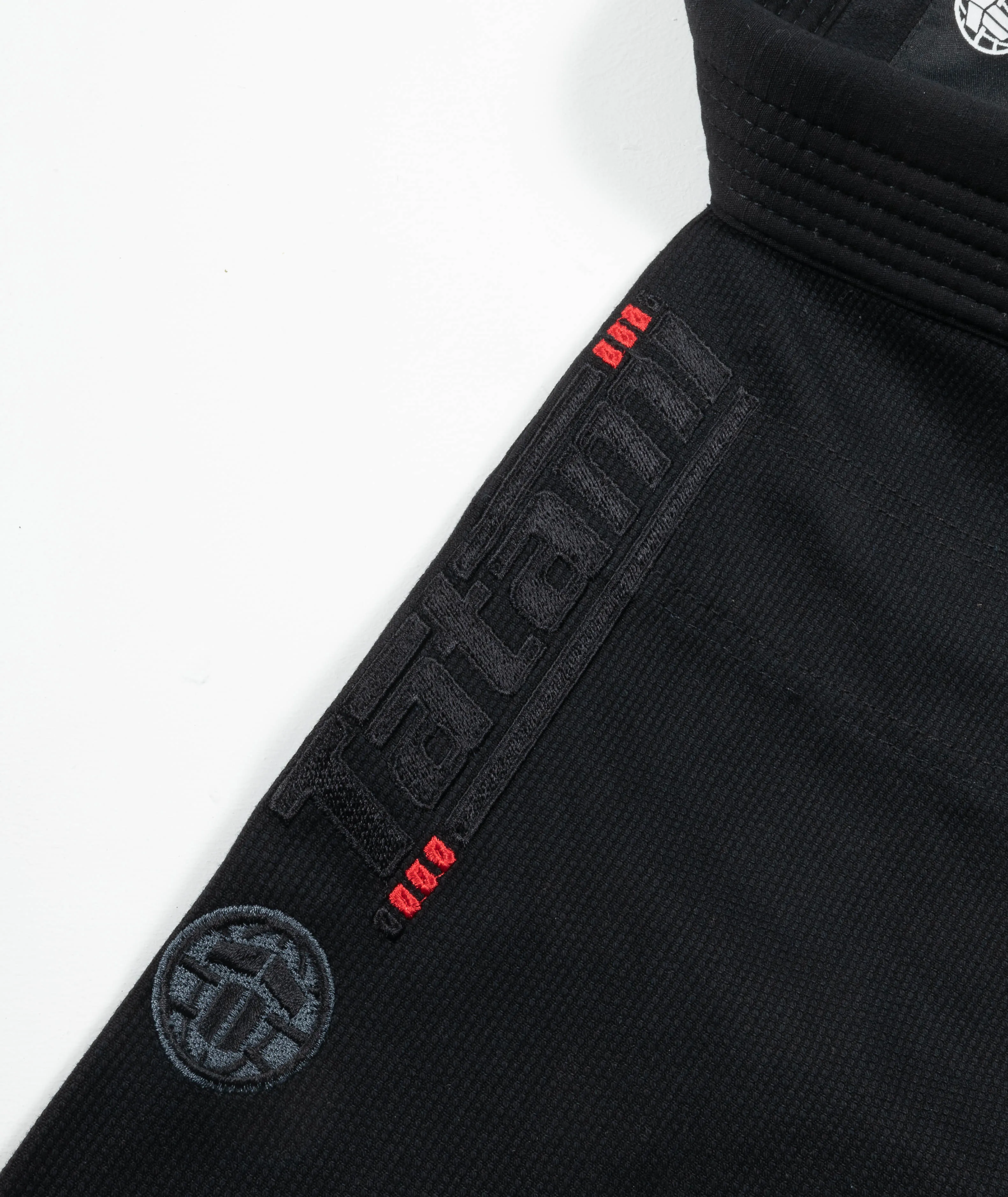 Kimono Copii Brazilian Jiu Jitsu TATAMI Elements Superlite Gi - Negru (Centura Alba Inclusa)