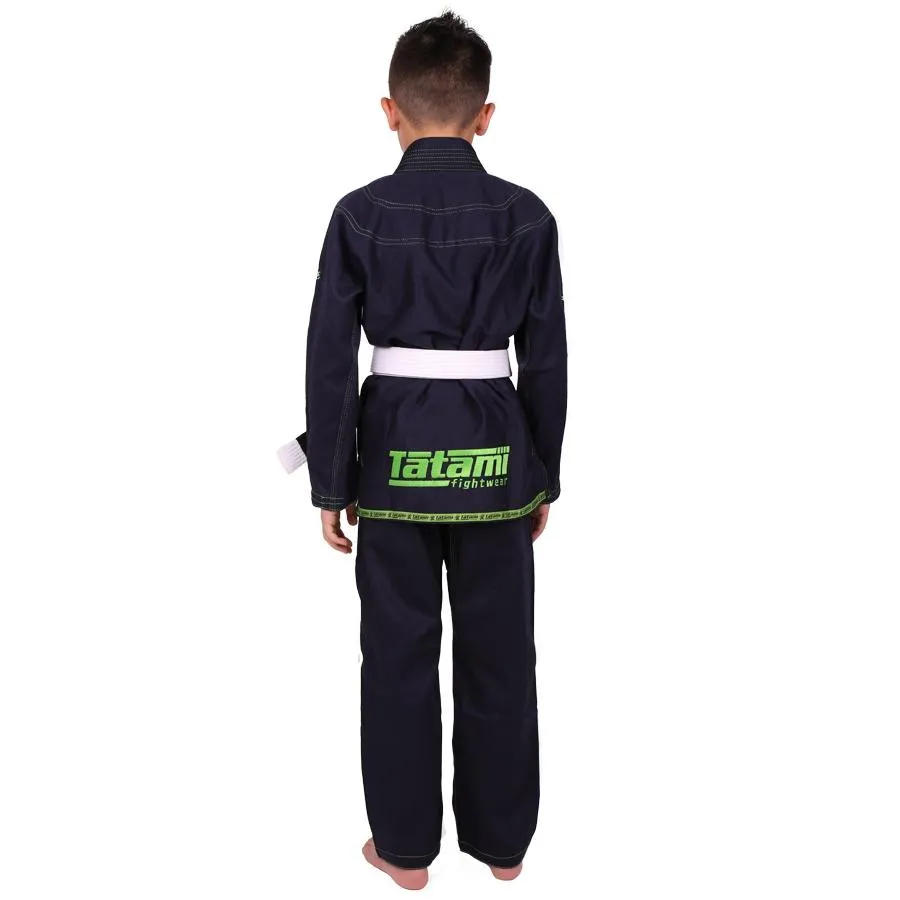 Kimono Copii Brazilian Jiu Jitsu TATAMI Meerkatsu Animal Gi - Albastru Inchis (Centura Alba Inclusa)