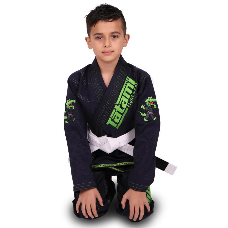 Kimono Copii Brazilian Jiu Jitsu TATAMI Meerkatsu Animal Gi - Albastru Inchis (Centura Alba Inclusa)