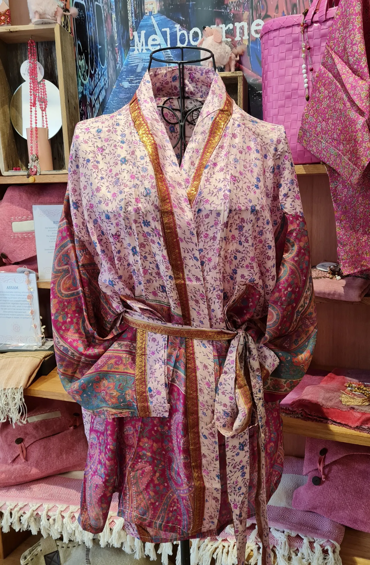 Kimono Jacket Vintage Sari Silk