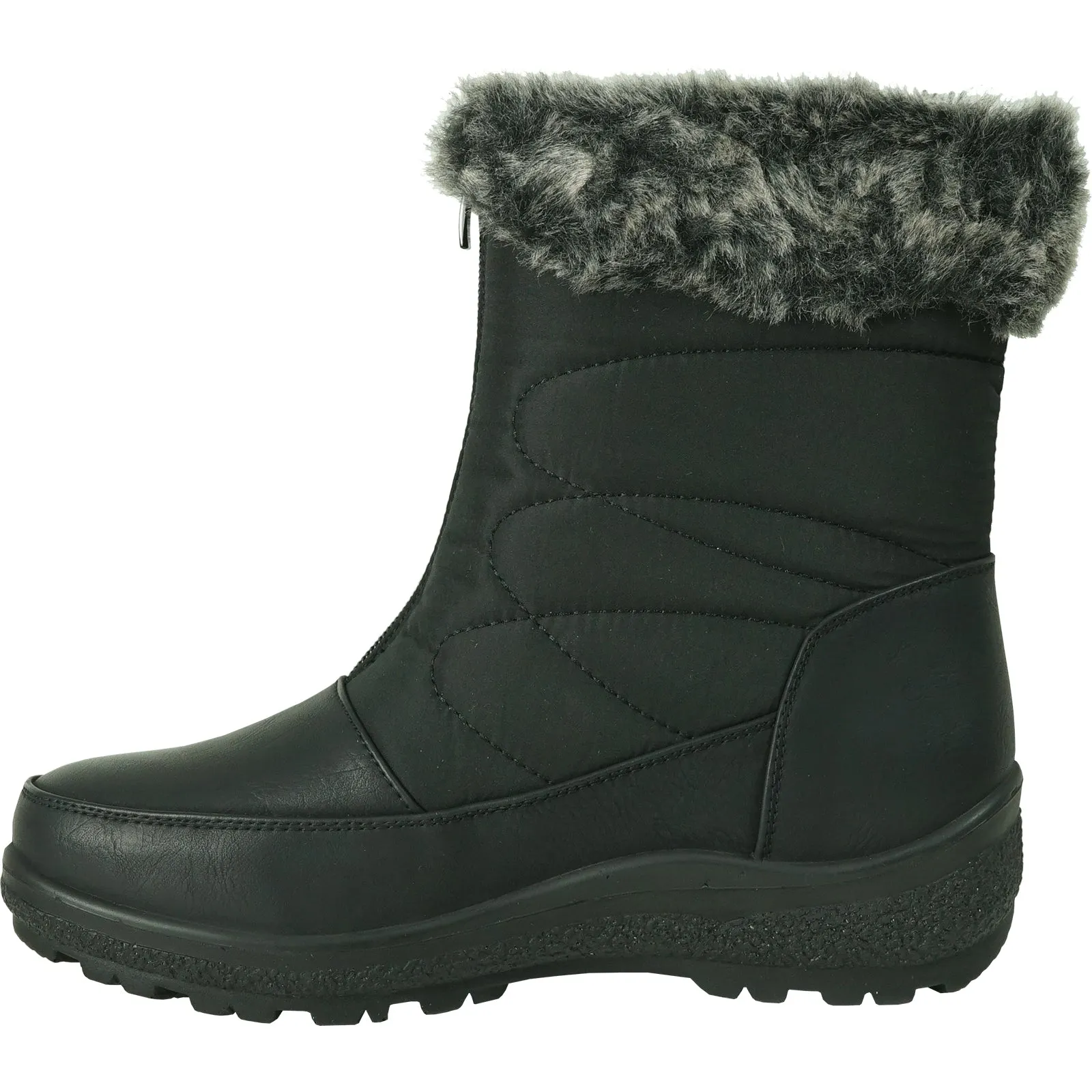 KOZI Canada Women Boot KARLA-2 Ankle Winter Fur Casual Boot Black