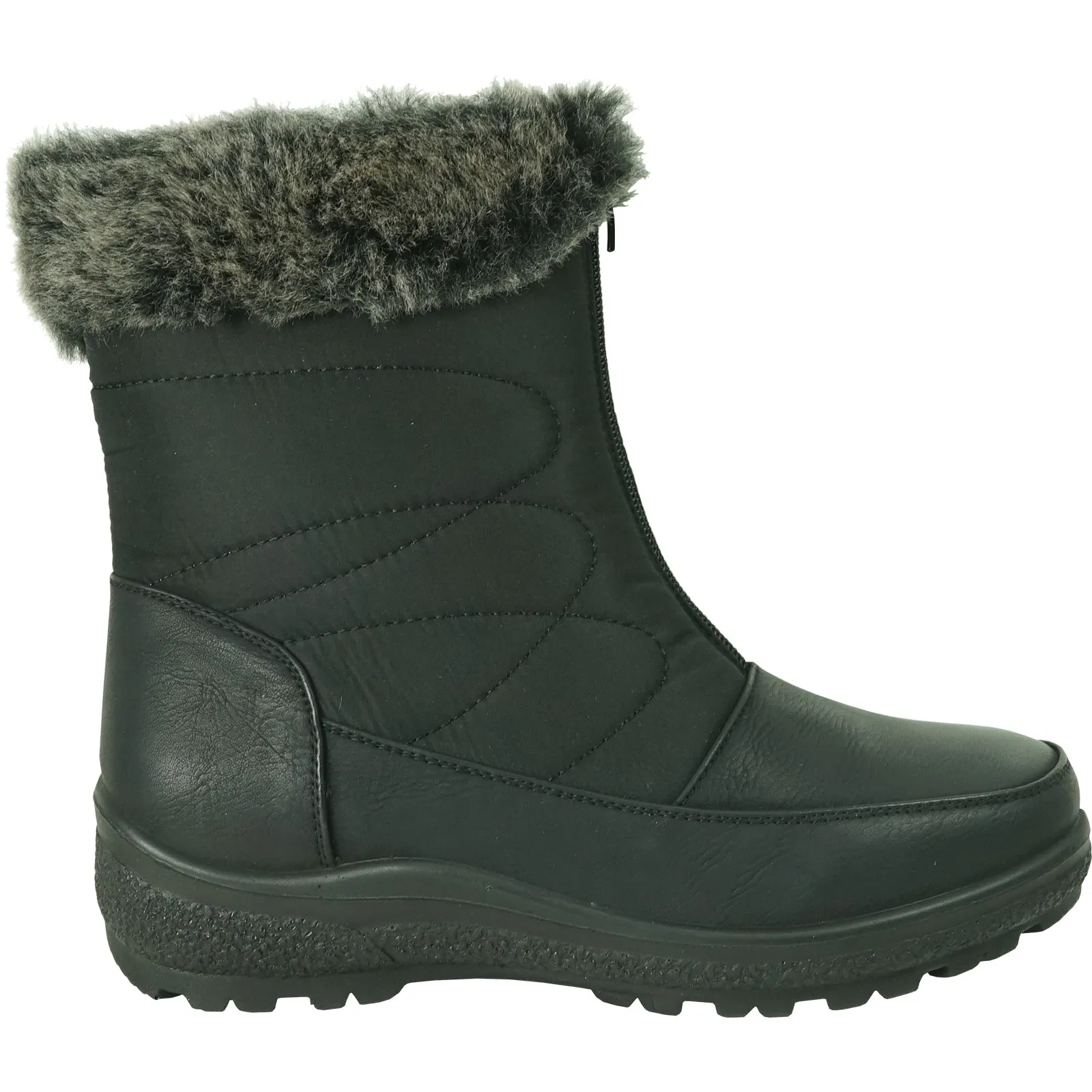 KOZI Canada Women Boot KARLA-2 Ankle Winter Fur Casual Boot Black