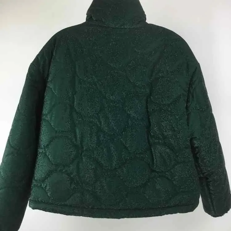 Lili Sidonio Size S/M Green NWT Quilted Zip Front Coat