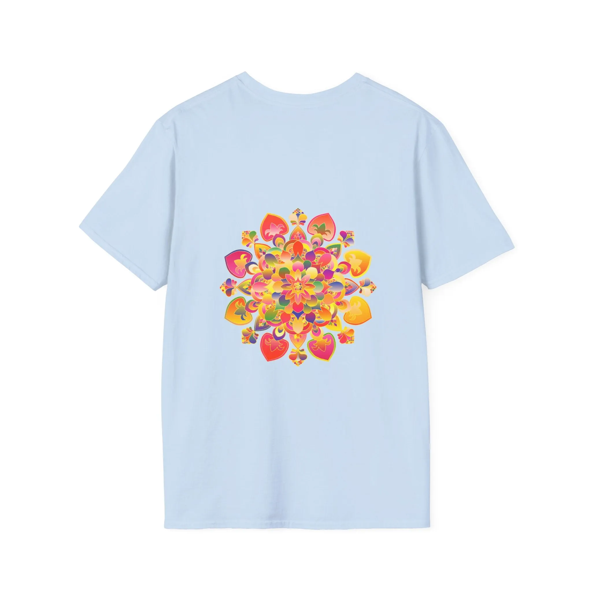 Lotus Mandala Unisex T-Shirt - Hand-Drawn Unique Design - Blululi