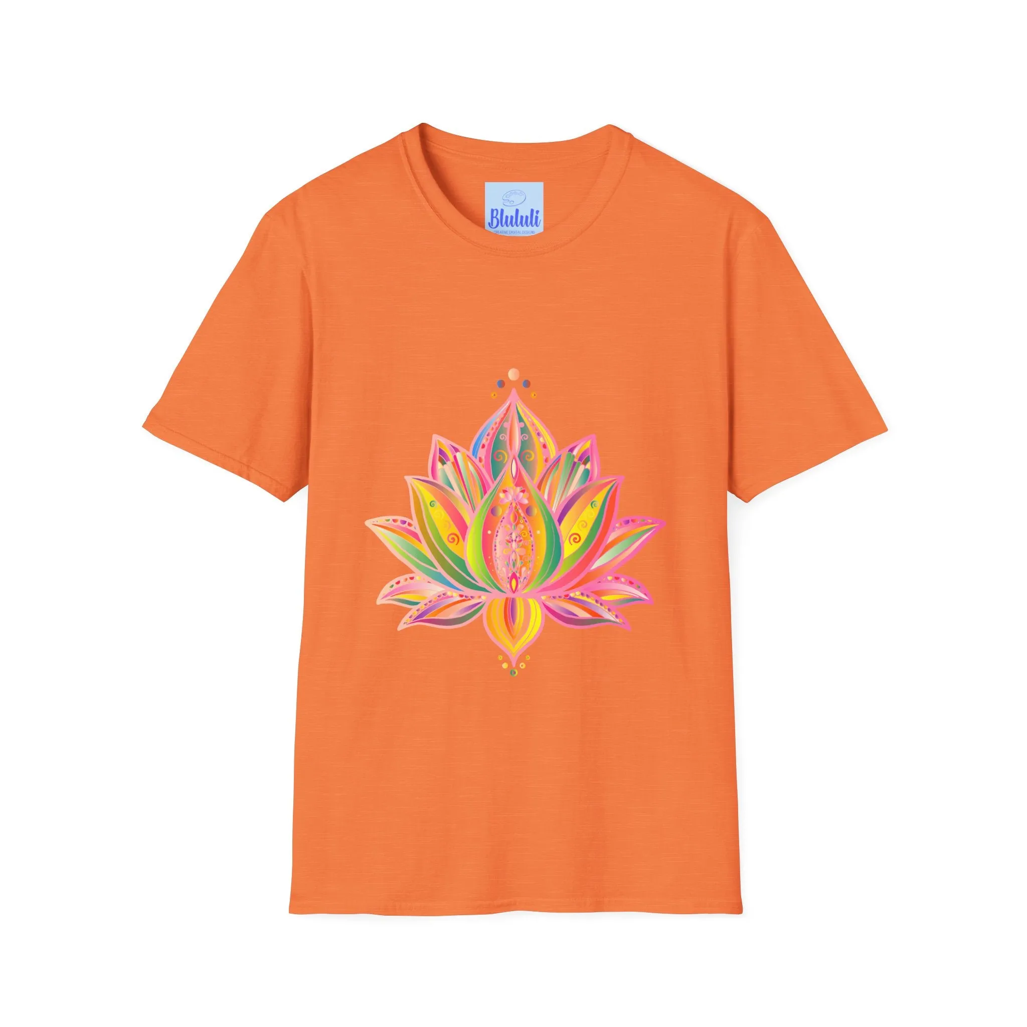 Lotus Mandala Unisex T-Shirt - Hand-Drawn Unique Design - Blululi