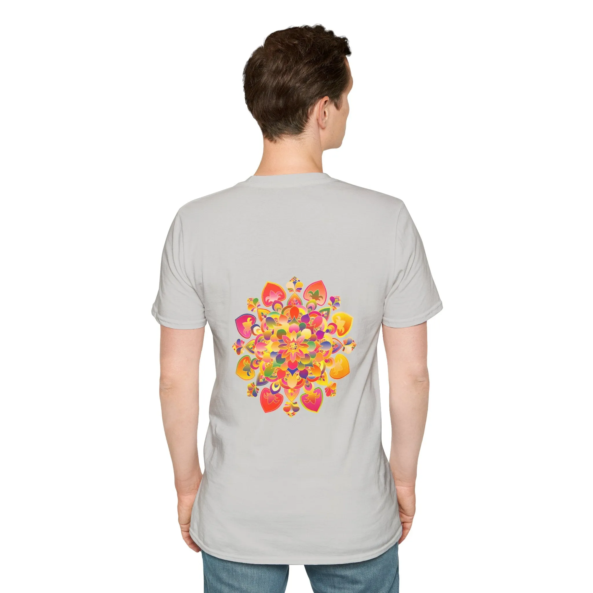 Lotus Mandala Unisex T-Shirt - Hand-Drawn Unique Design - Blululi