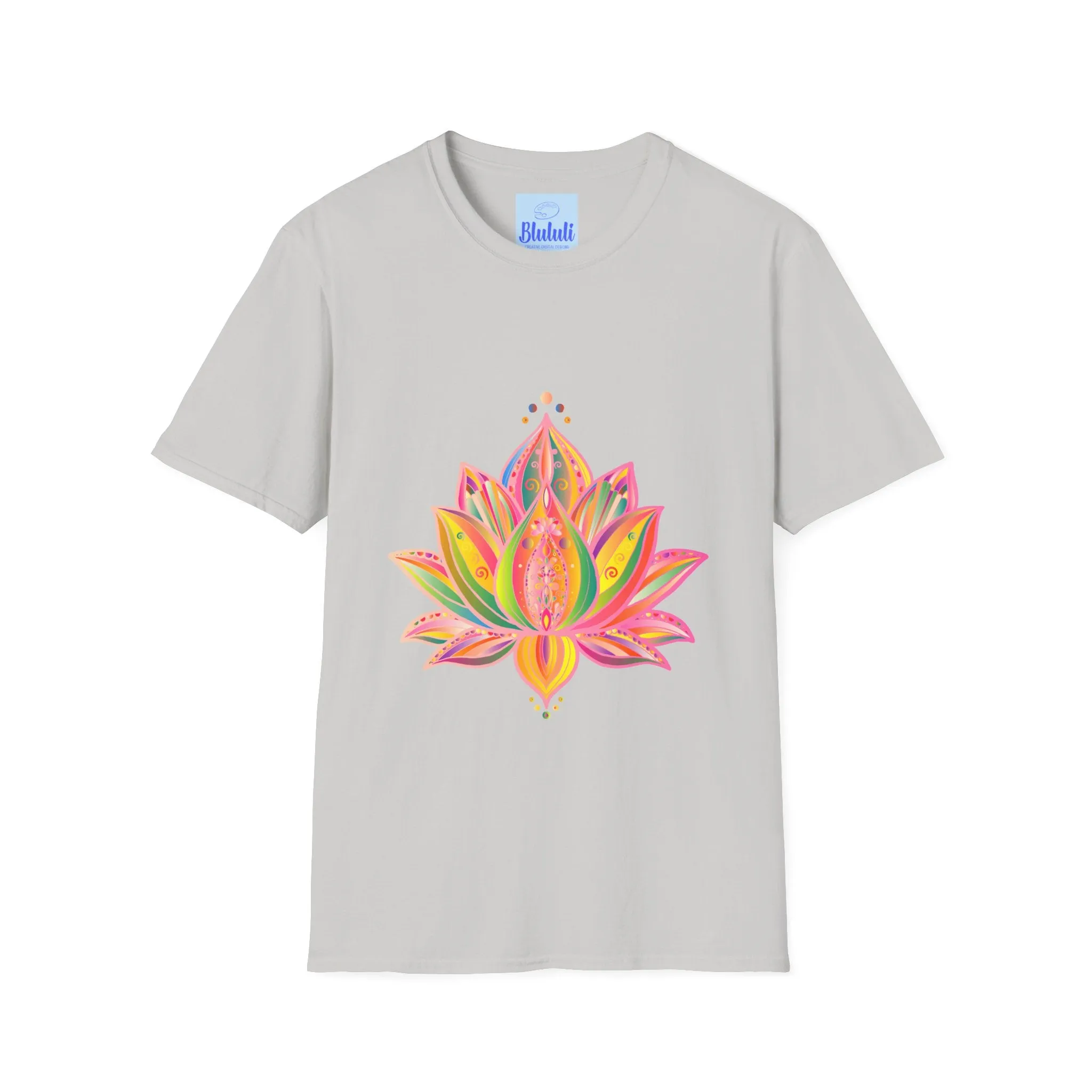 Lotus Mandala Unisex T-Shirt - Hand-Drawn Unique Design - Blululi