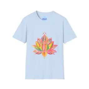 Lotus Mandala Unisex T-Shirt - Hand-Drawn Unique Design - Blululi