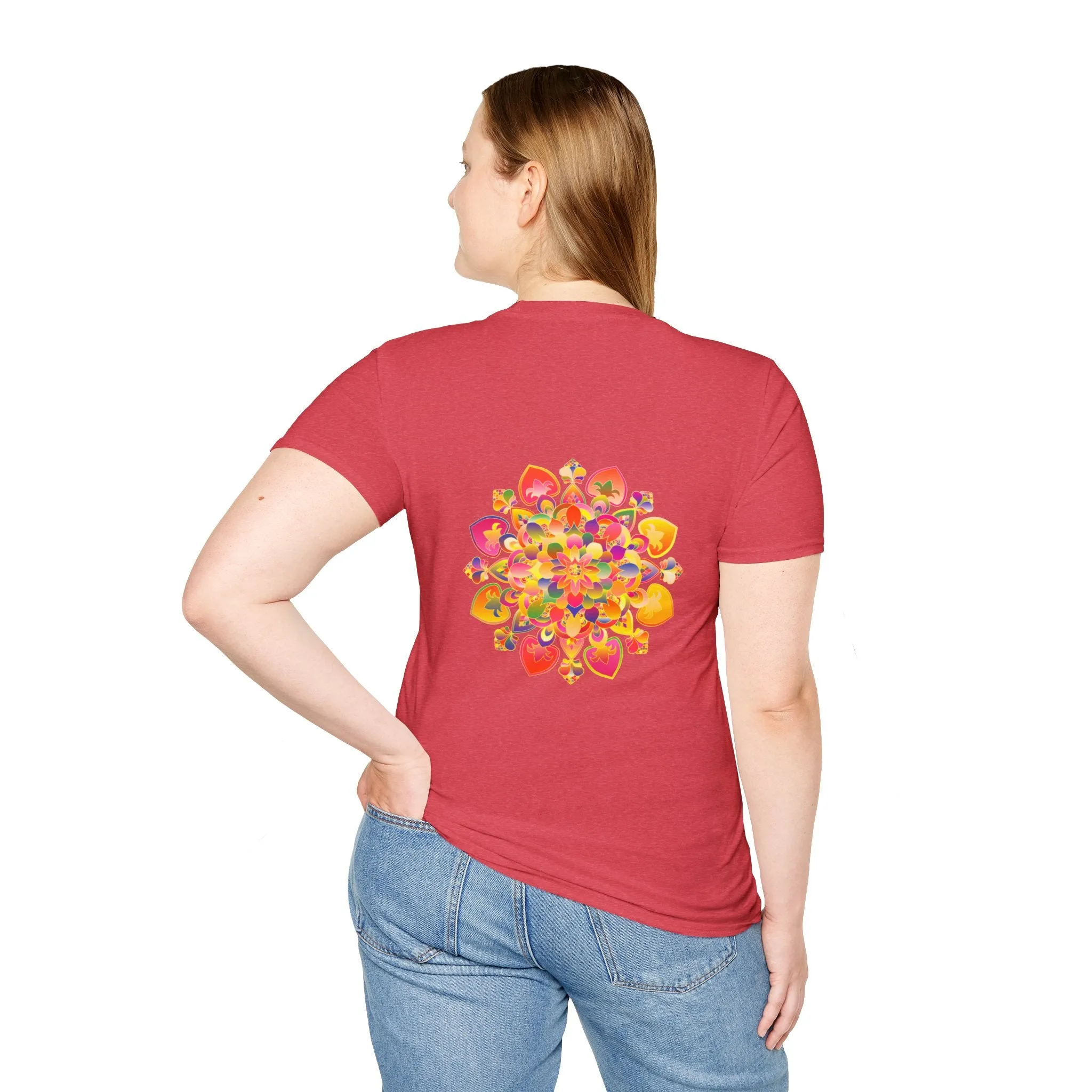 Lotus Mandala Unisex T-Shirt - Hand-Drawn Unique Design - Blululi