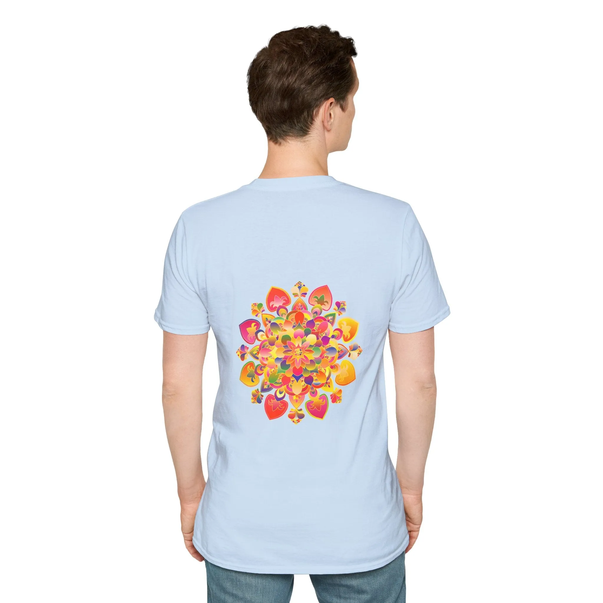 Lotus Mandala Unisex T-Shirt - Hand-Drawn Unique Design - Blululi