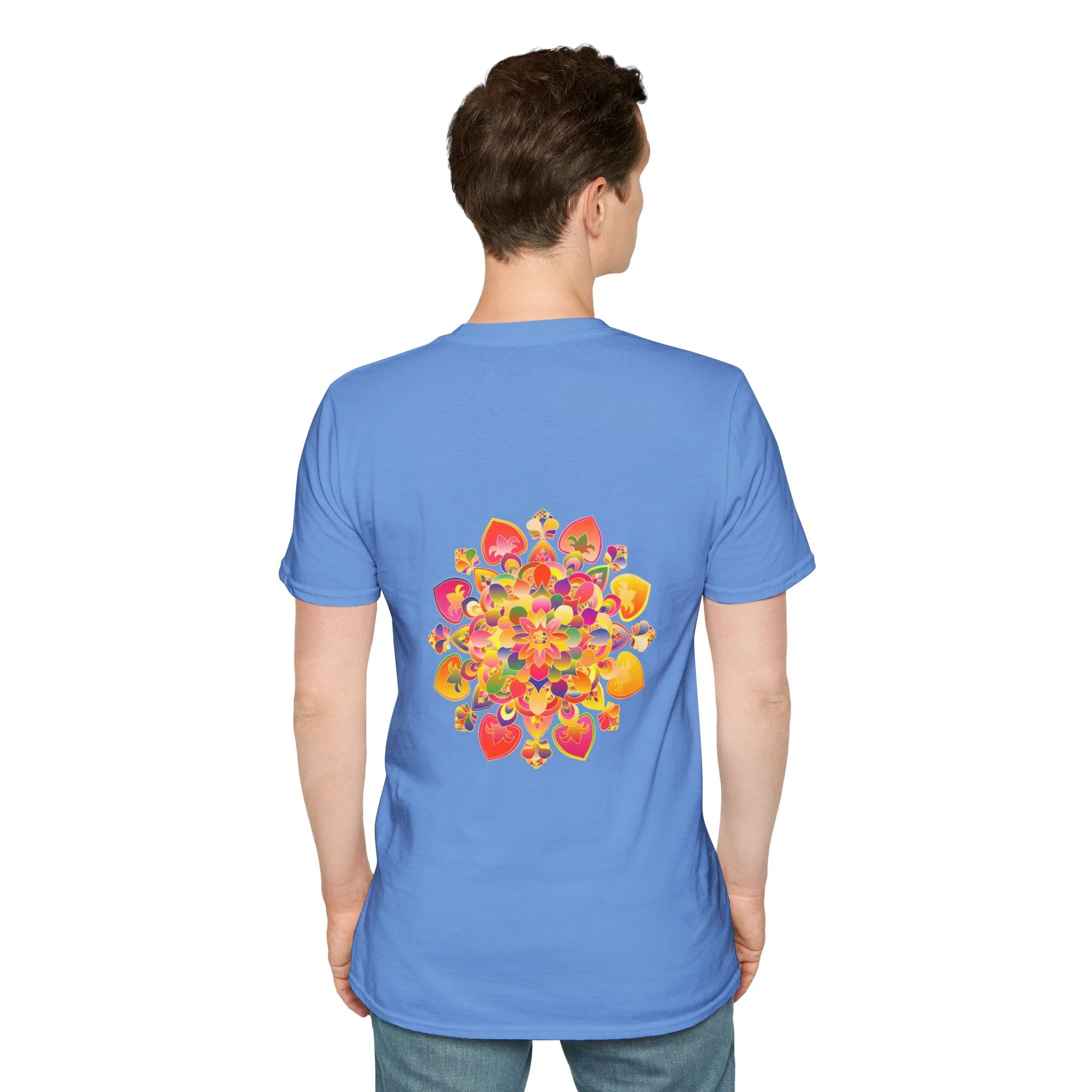 Lotus Mandala Unisex T-Shirt - Hand-Drawn Unique Design - Blululi