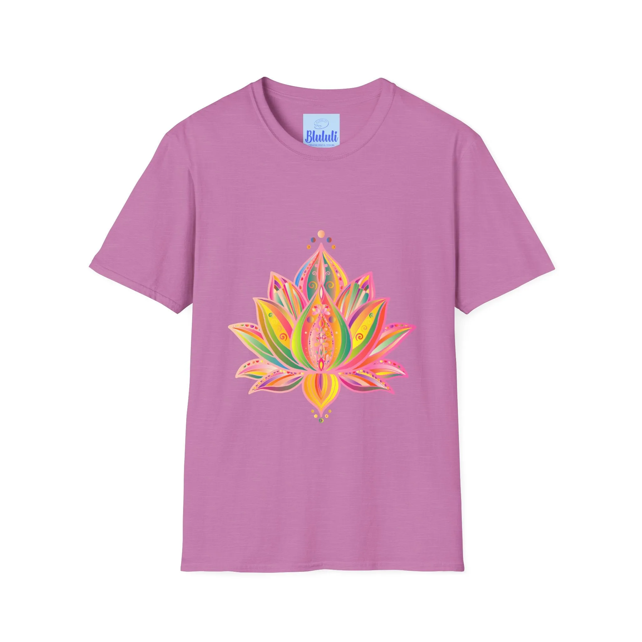 Lotus Mandala Unisex T-Shirt - Hand-Drawn Unique Design - Blululi