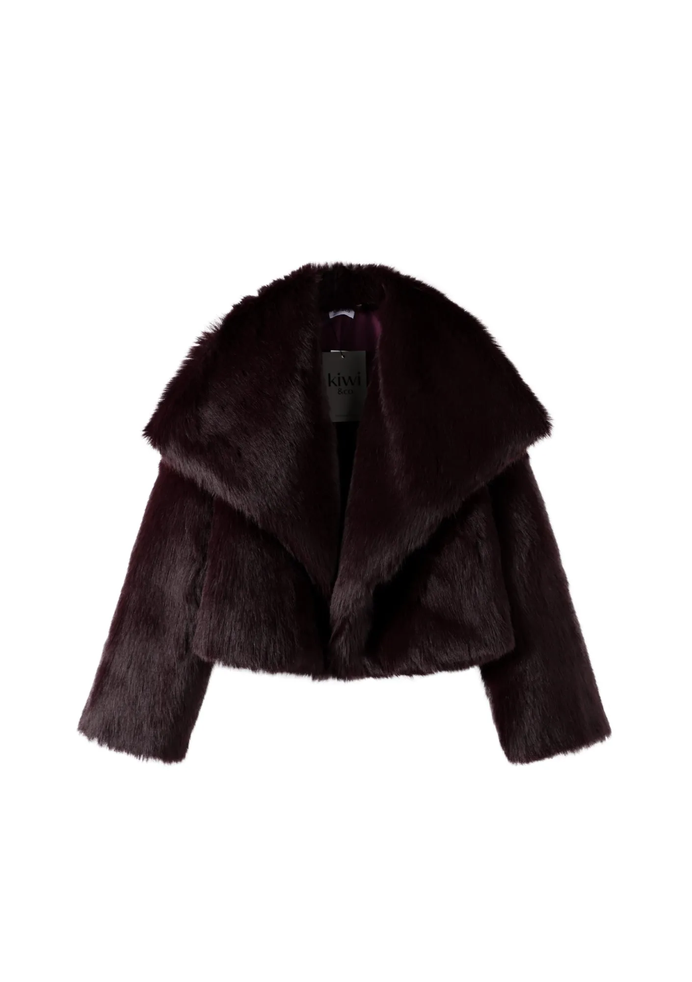 Lyla Faux Fur Wine Coat