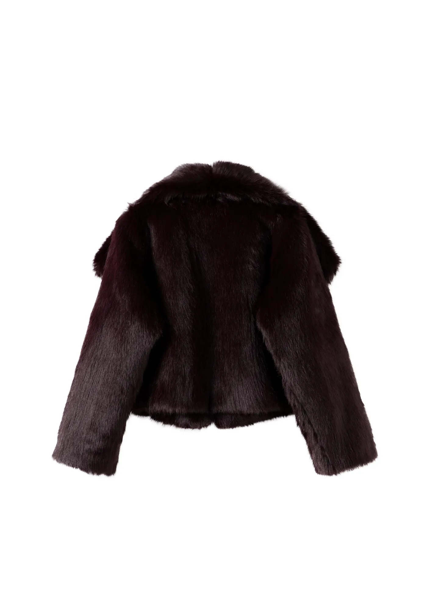 Lyla Faux Fur Wine Coat