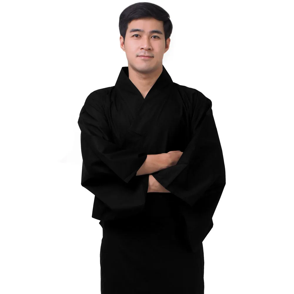 Men’s Blue Budo Japanese Yukata Kimono Robe