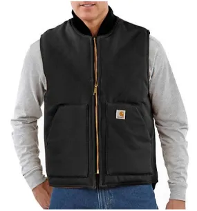 Men's Carhartt Relaxed Fit Firm Duck Insulated Vest #V01-BLKX