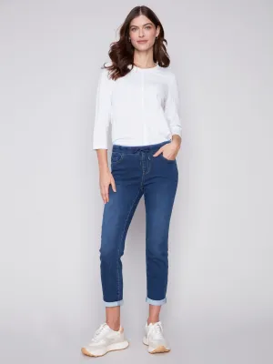 MID RISE DENIM JOGGER PANT