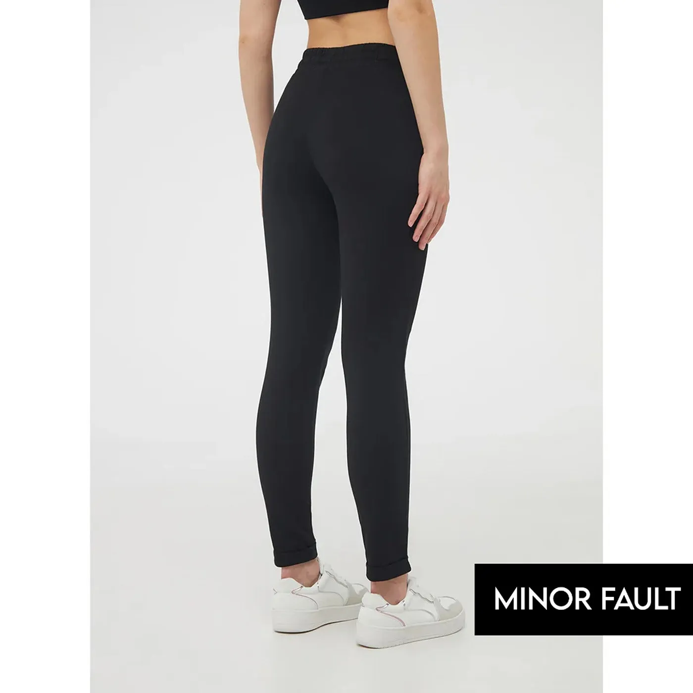 (Minor Fault) Black Skinny-fit Lightweight Jogging Bottoms