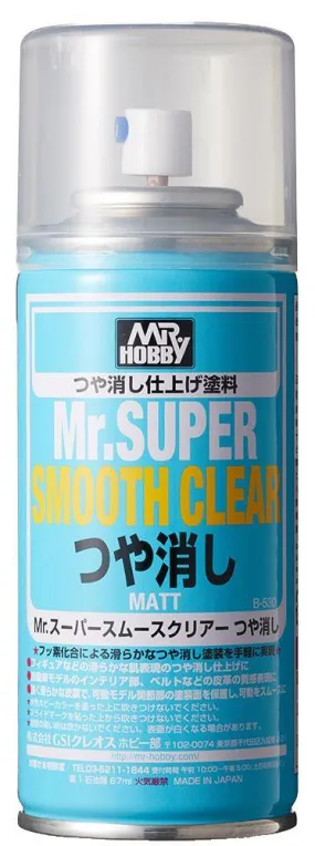 Mr. Hobby B530 Mr. Super Smooth Clear Flat Matt Spray Paint 170ml