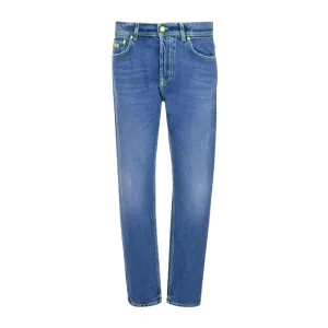 MSGM Neon Stich Denim Jean