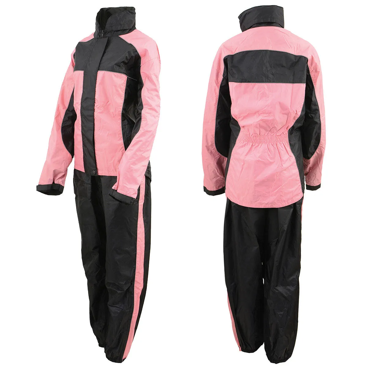 NexGen SH222201 Ladies Black and Pink Oxford Water Proof Rain Suit