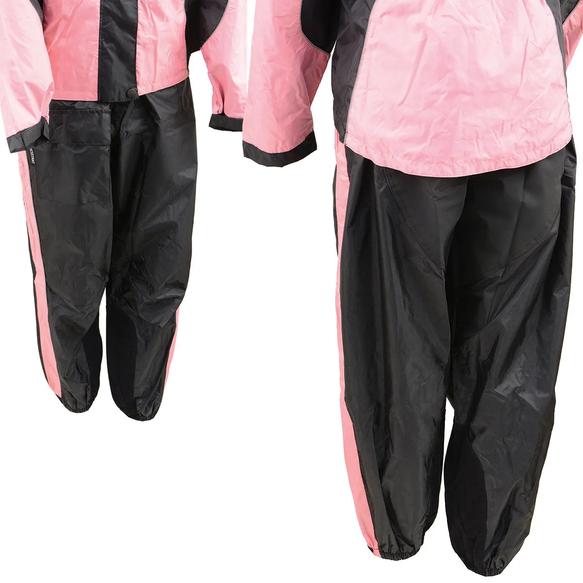 NexGen SH222201 Ladies Black and Pink Oxford Water Proof Rain Suit