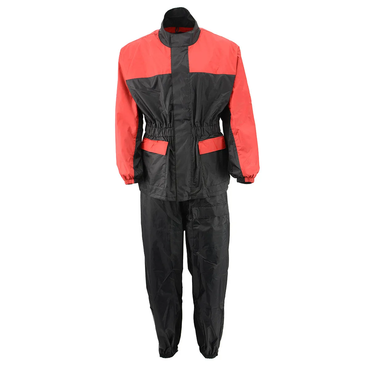 NexGen XS5031 Women's Red and Black Water Proof Rain Suit with Cinch