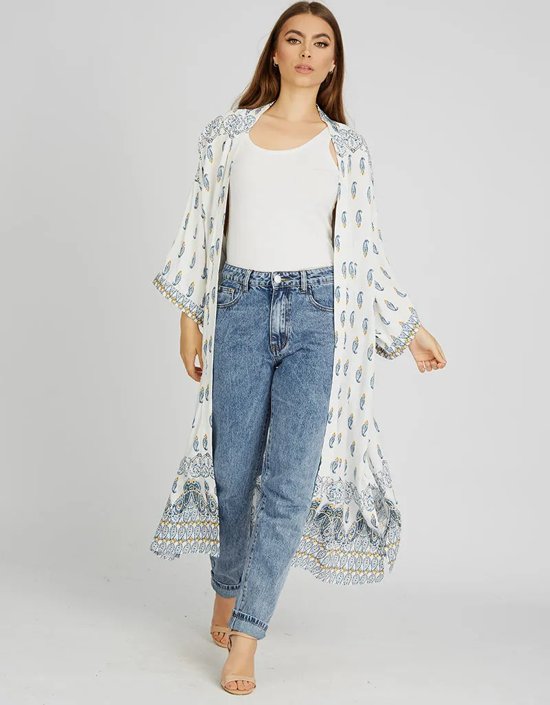 Paisley Print Kimono