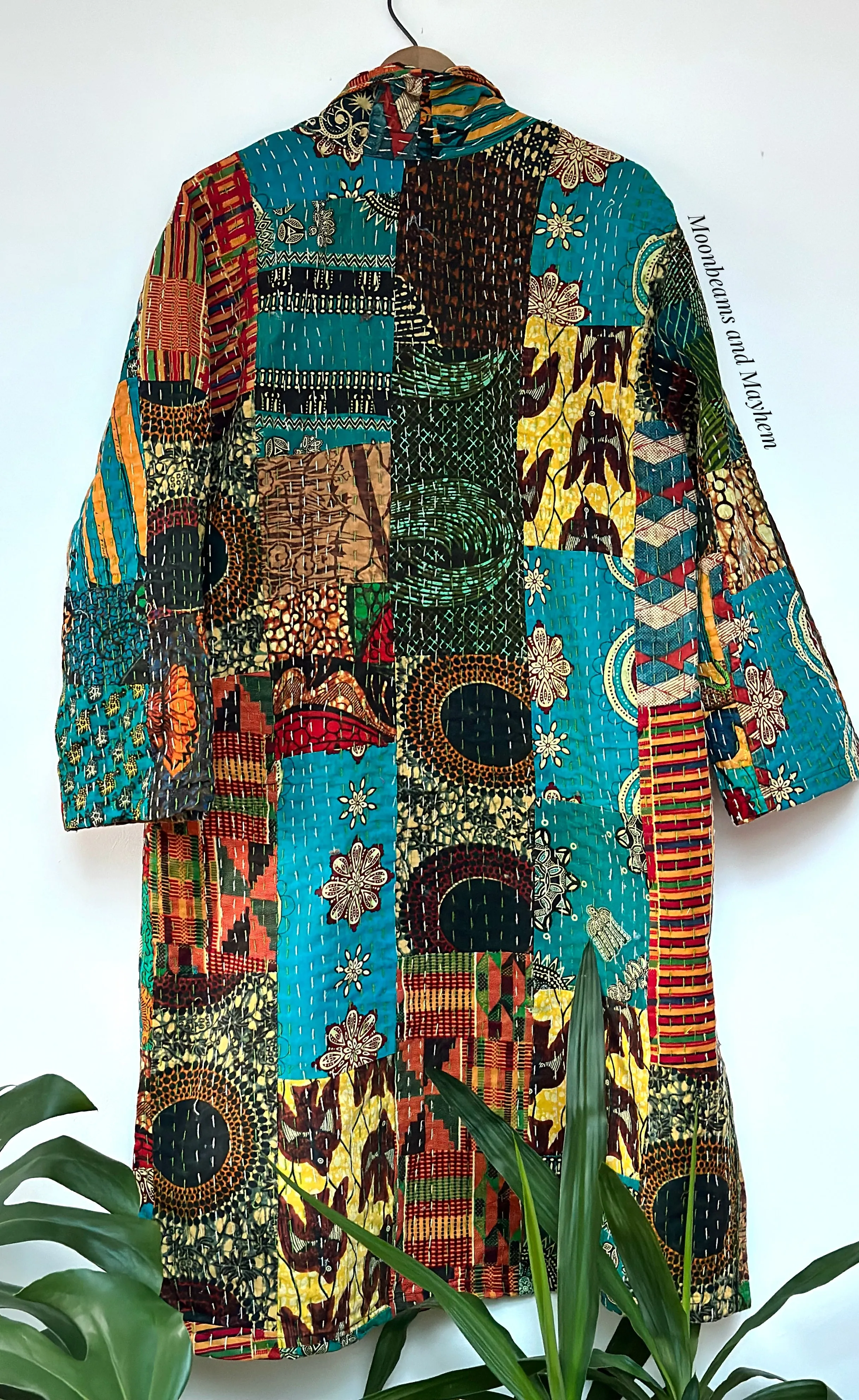 PATCHWORK FRIDA KANTHA COAT / DUSTER SIZE M (OF126)