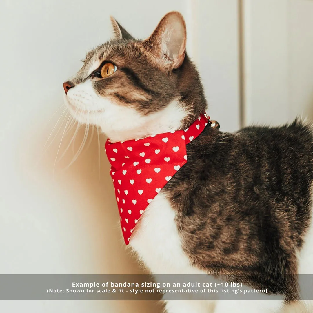 Pet Bandana - "Daisies - Pink" - Floral Daisy Bandana for Cat   Small Dog / Spring, Summer, Easter / Slide-on Bandana / Over-the-Collar (One Size)