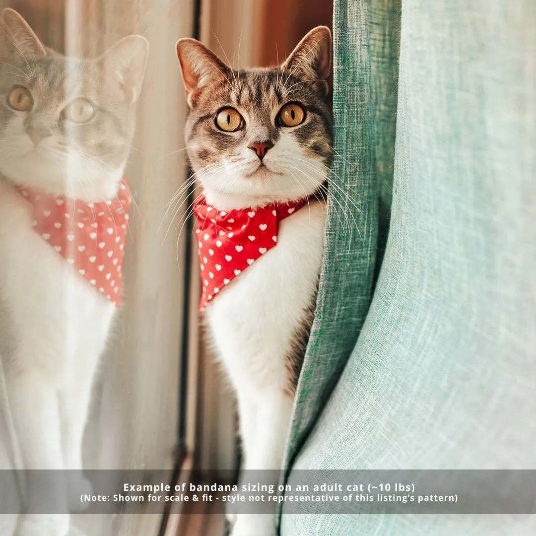 Pet Bandana - "Freedom Stars" - 4th of July Bandana for Cat   Small Dog / Independence Day / Slide-on Bandana / Over-the-Collar