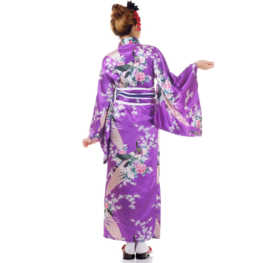 Pink Geisha Yukata Kimono Traditional Dress Sakura