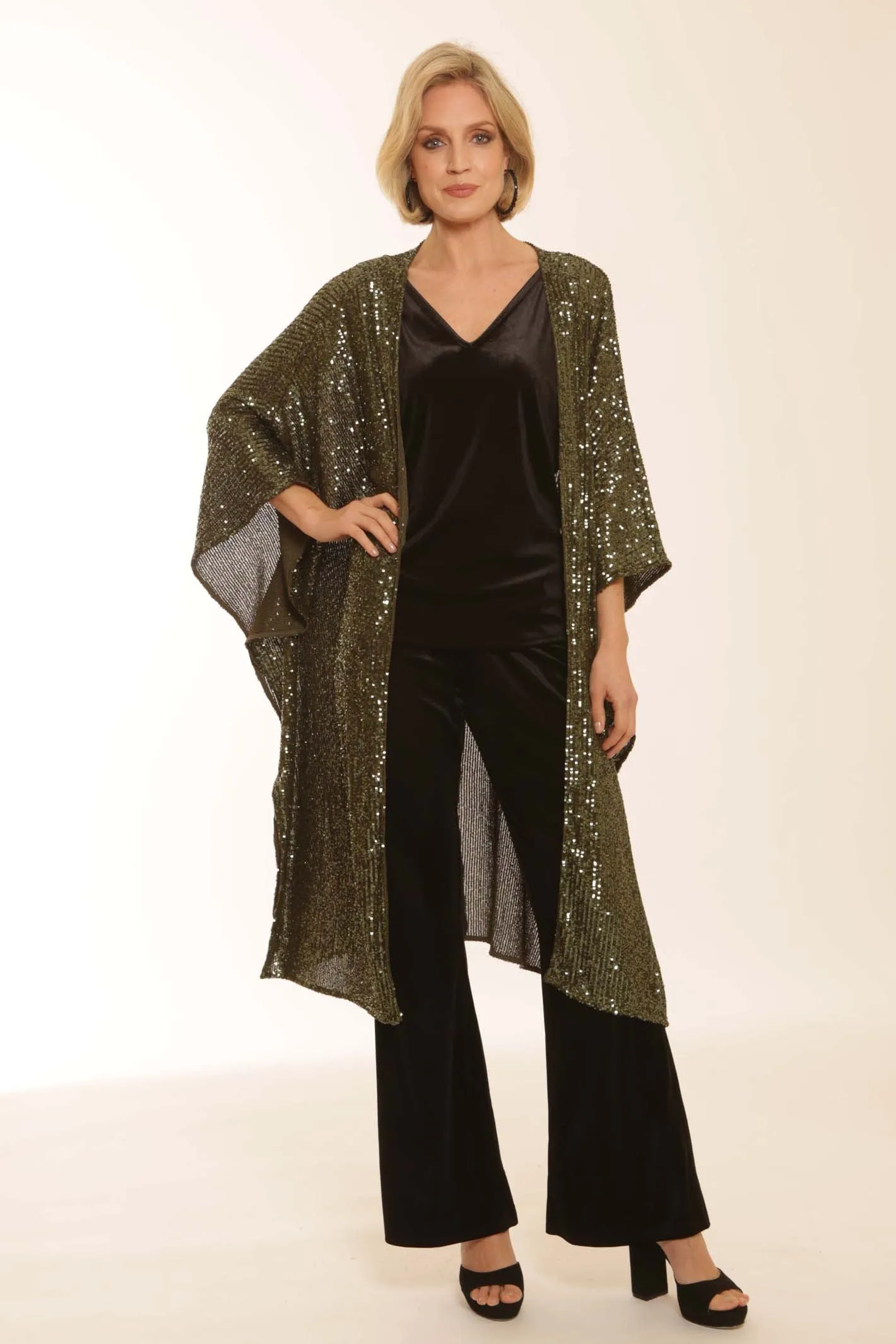 Pomodoro Clothing Sequin Kimono 62353