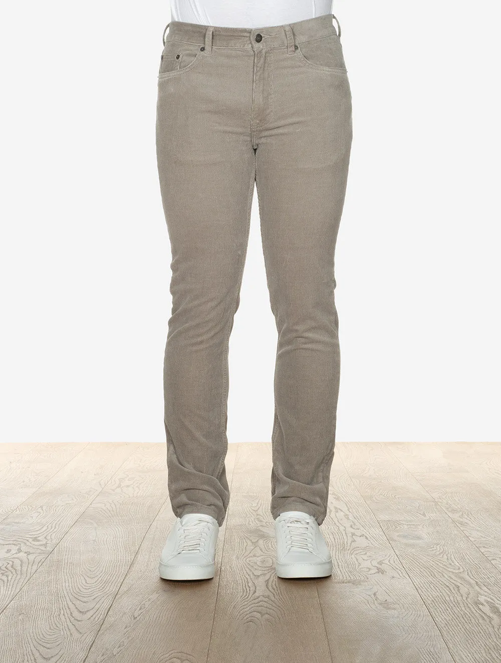 Regular Cord Jeans Warm Grey