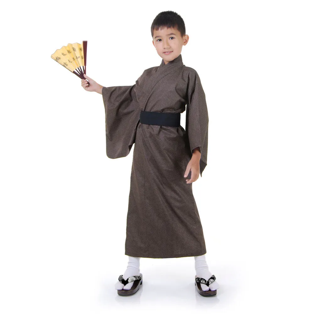 Ronin Blue Japanese Kimono Robe Costume for Boys