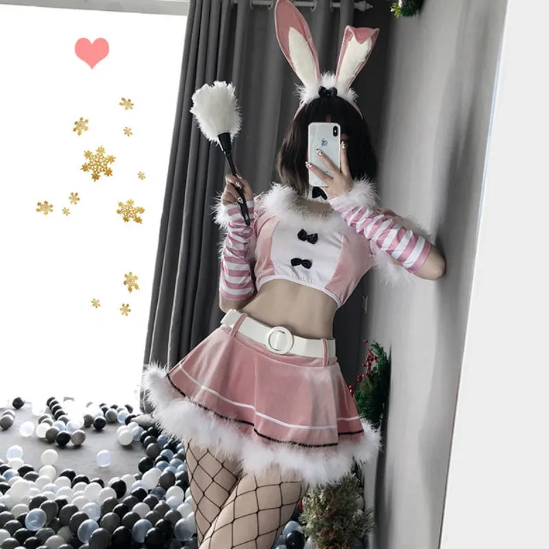 Santa Bunny Outfit (Red or Pink)