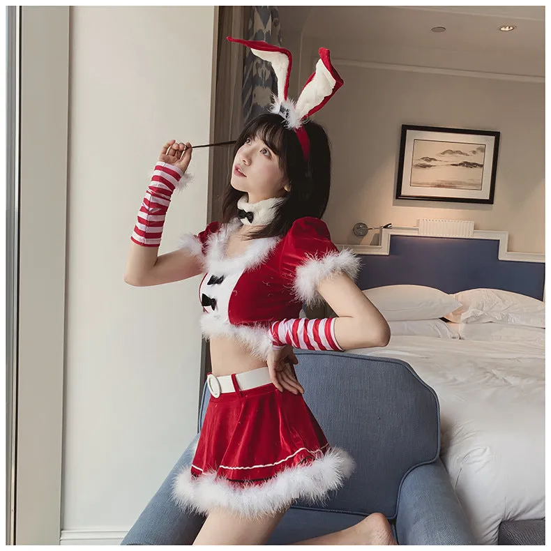 Santa Bunny Outfit (Red or Pink)