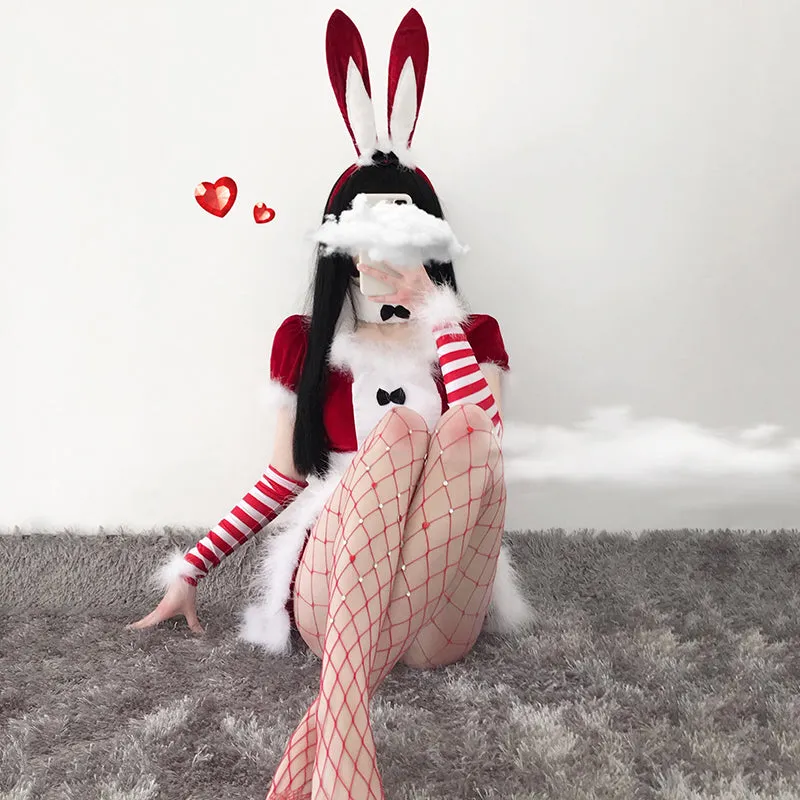 Santa Bunny Outfit (Red or Pink)