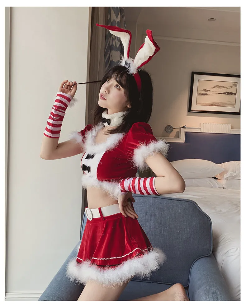 Santa Bunny Outfit (Red or Pink)