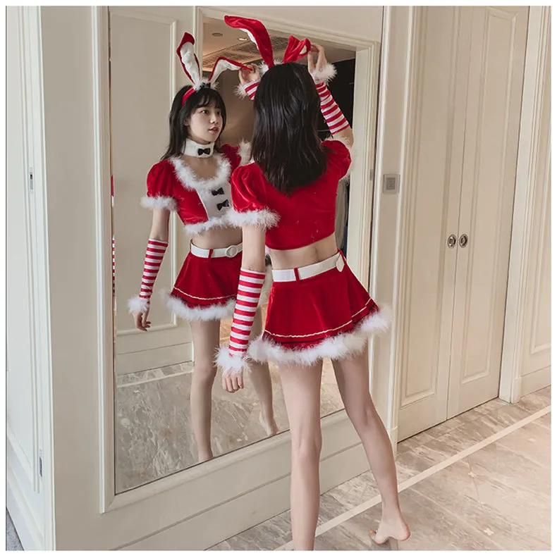 Santa Bunny Outfit (Red or Pink)