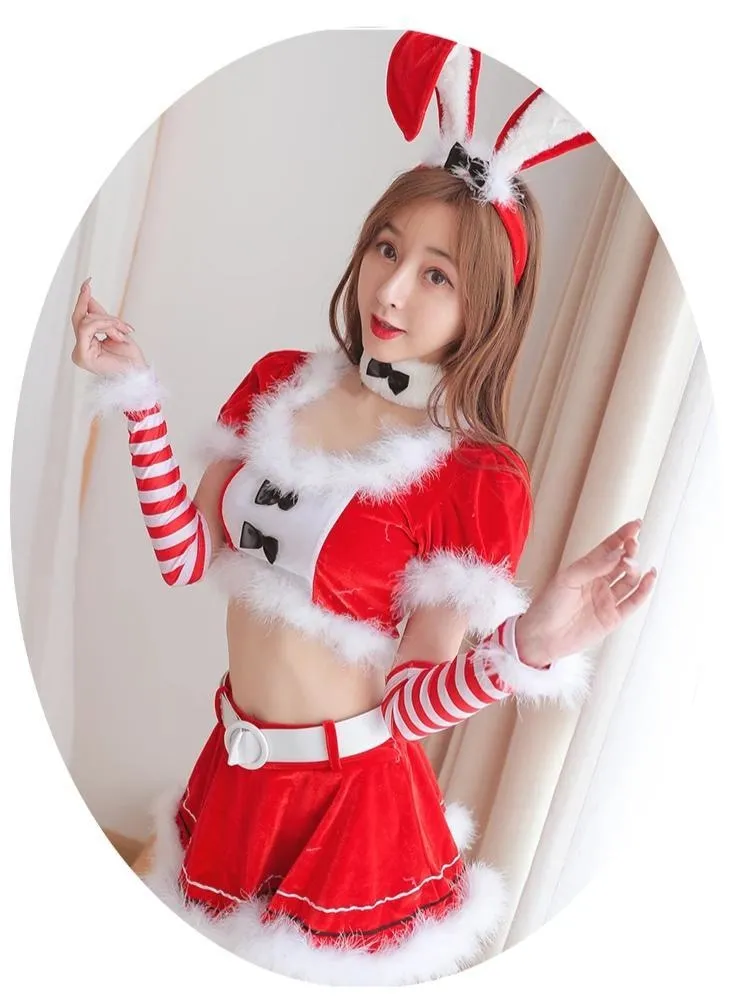 Santa Bunny Outfit (Red or Pink)