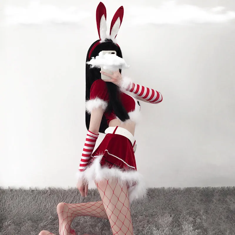 Santa Bunny Outfit (Red or Pink)