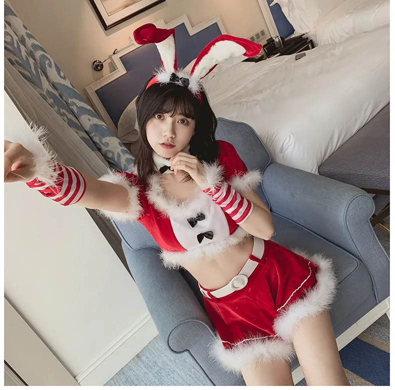 Santa Bunny Outfit (Red or Pink)