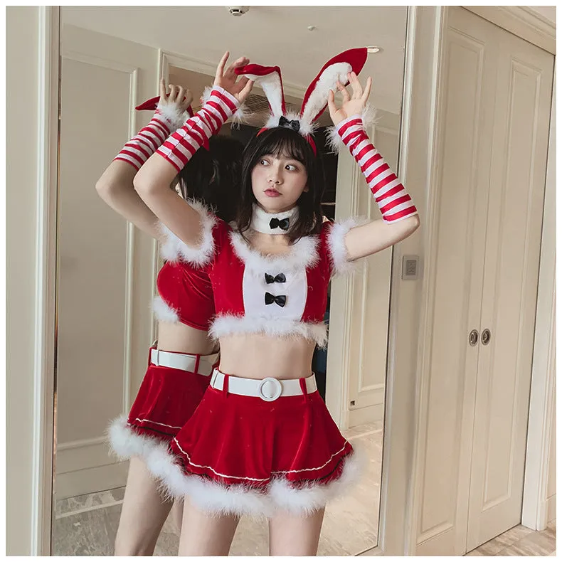 Santa Bunny Outfit (Red or Pink)